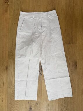 James Jeans Women's Taylor Blush Wide Leg Ankle Pants Front Zip Pockets Size 27